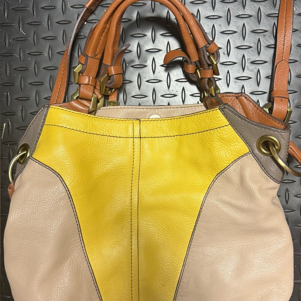 ORYANY VICTORIA LEATHER SHOULDER TOTE